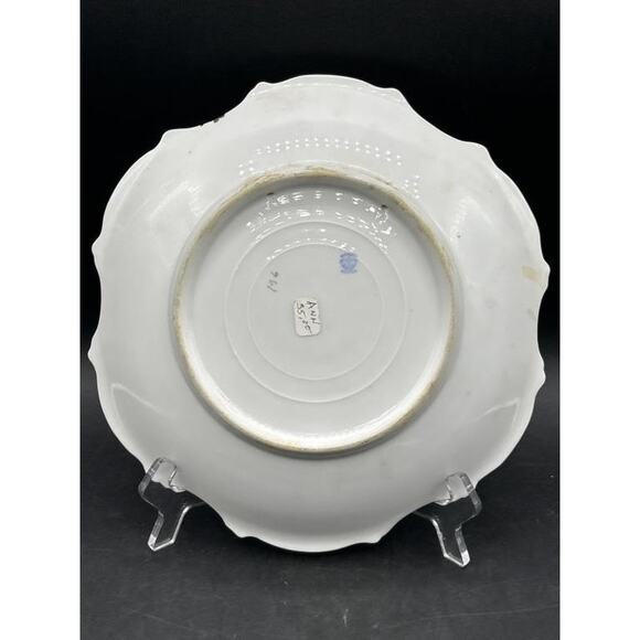 Victoria Austria Sevres Style Kaufmann Watteau Scene Plate Celeste Blue 22K Gold - Picture 8 of 11